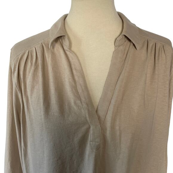 J Jill Tunic Long Sleeve Shirt Basics Minimalist Capsule Cotton Size Large - Picture 3 of 8